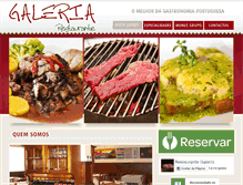 Tablet Screenshot of galeriarestaurante.com